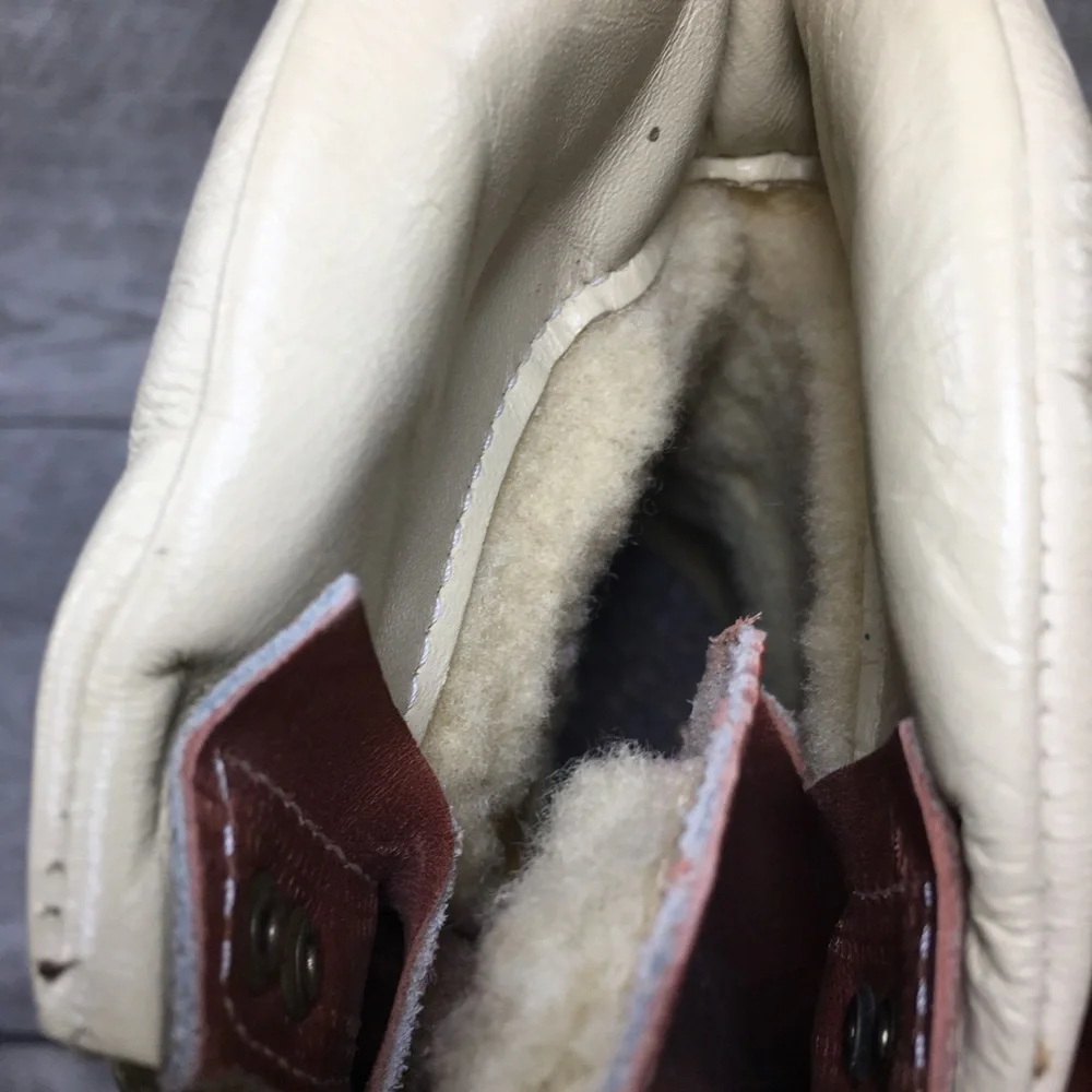 Vintage Chippewa Arctic 50 Mountain Climbing Hiking Sherpa Leather Men's Boots 6